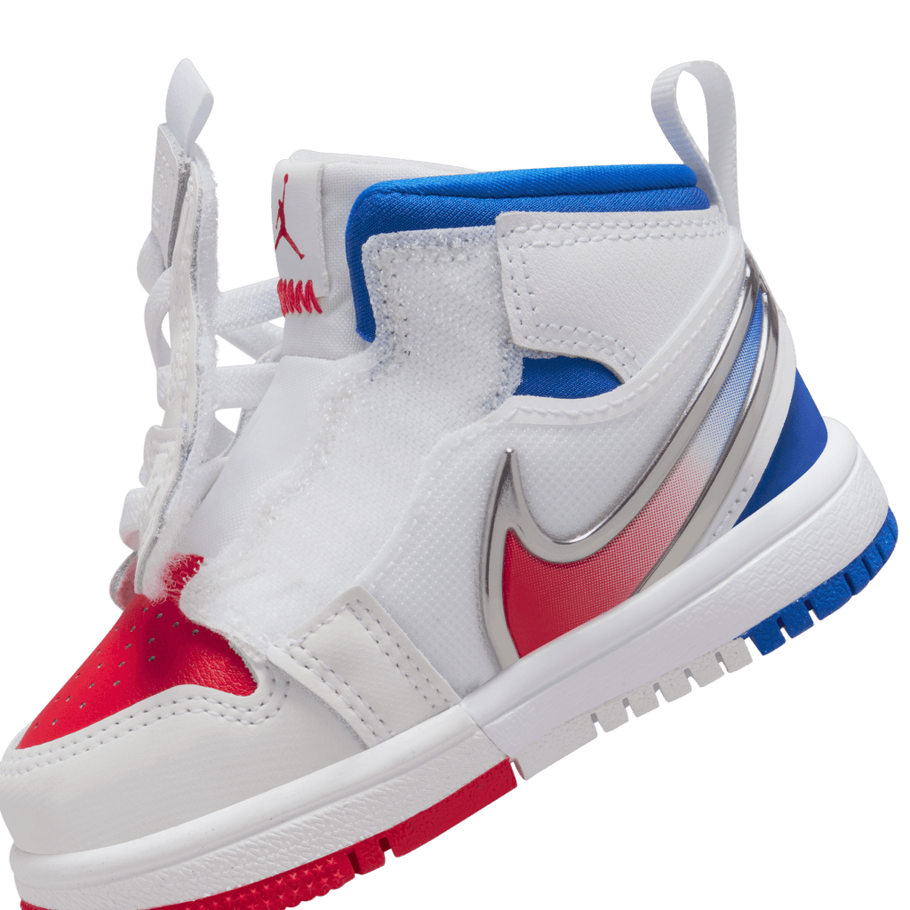 Baby/Toddler Jordan 1 Mid EasyOn "White Siren Red Blue"