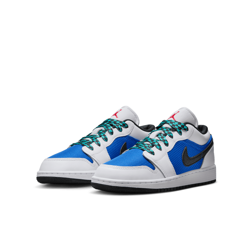 Big Kids' Air Jordan 1 Low SE "Royal Hyper Jade"