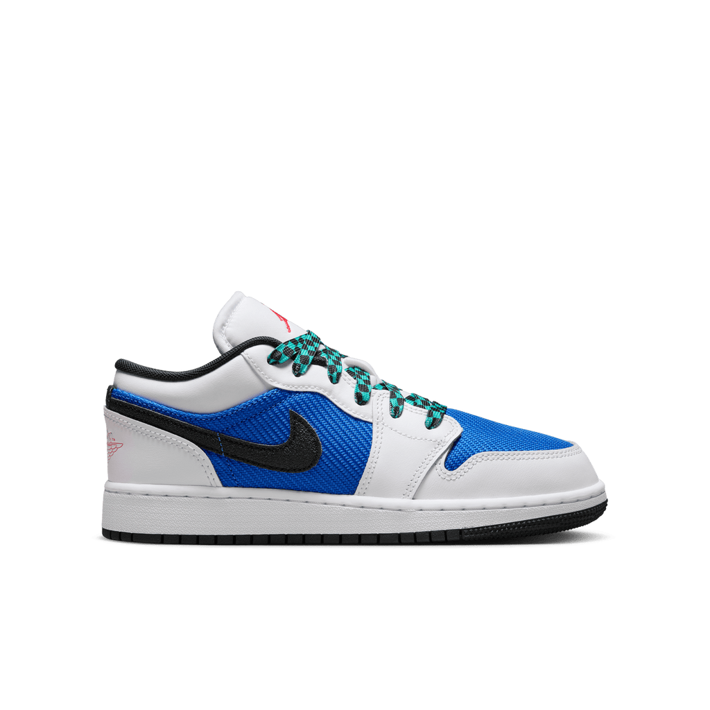 Big Kids' Air Jordan 1 Low SE "Royal Hyper Jade"