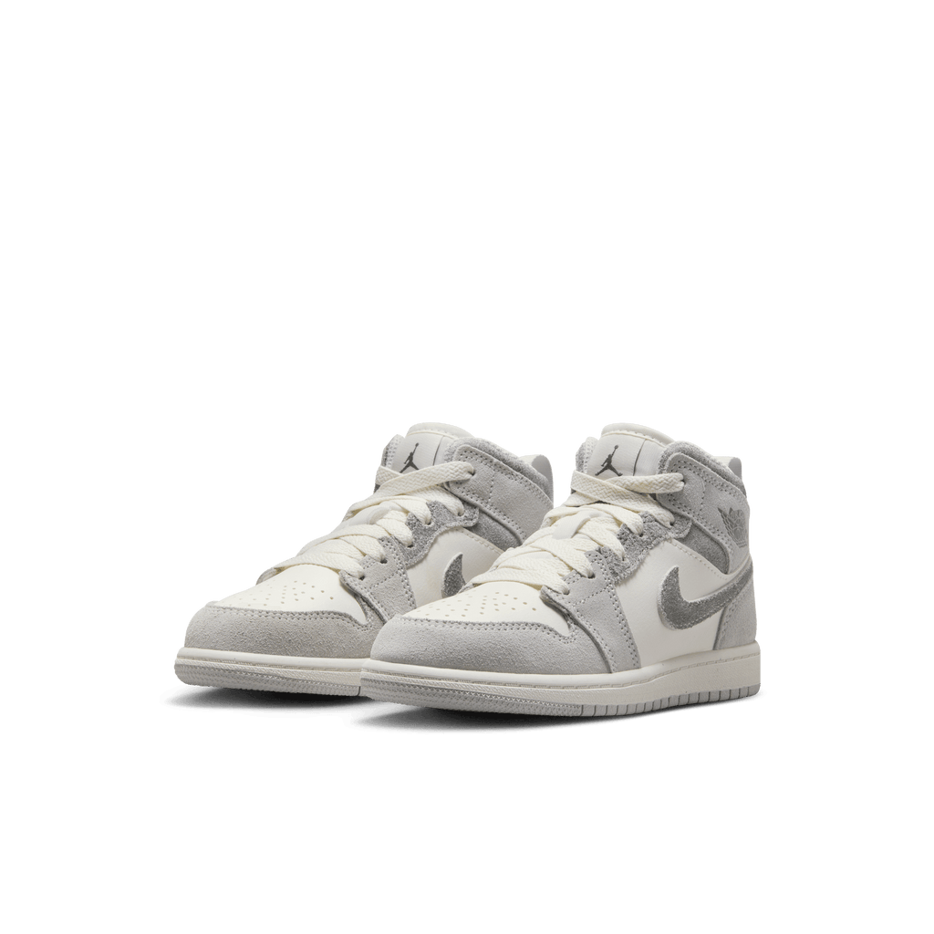 Little Kids' Jordan 1 Mid SE "Smoke Grey-Sail"