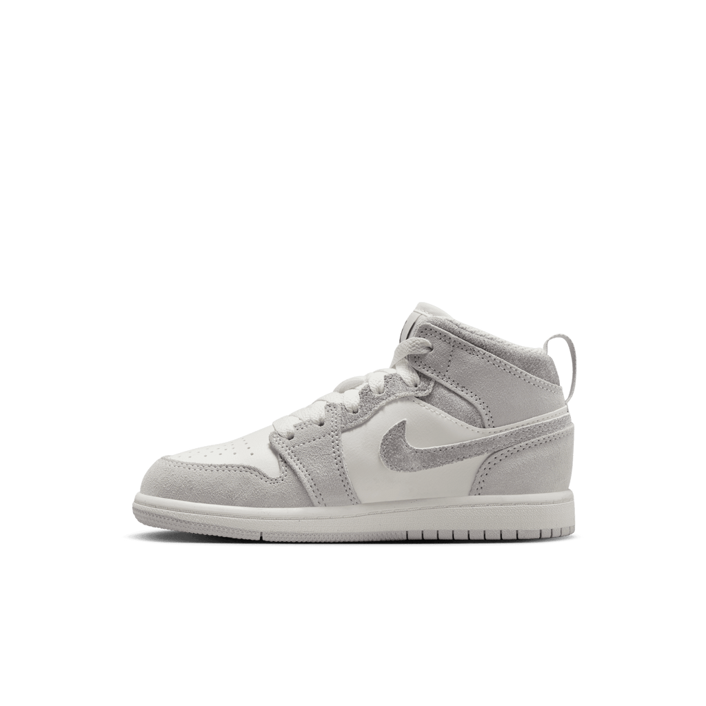 Little Kids' Jordan 1 Mid SE "Smoke Grey-Sail"