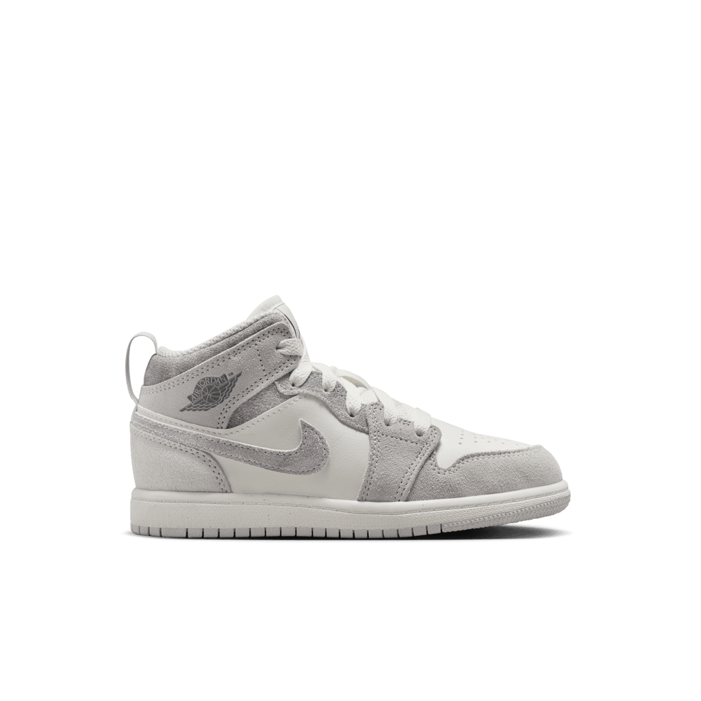 Little Kids' Jordan 1 Mid SE "Smoke Grey-Sail"