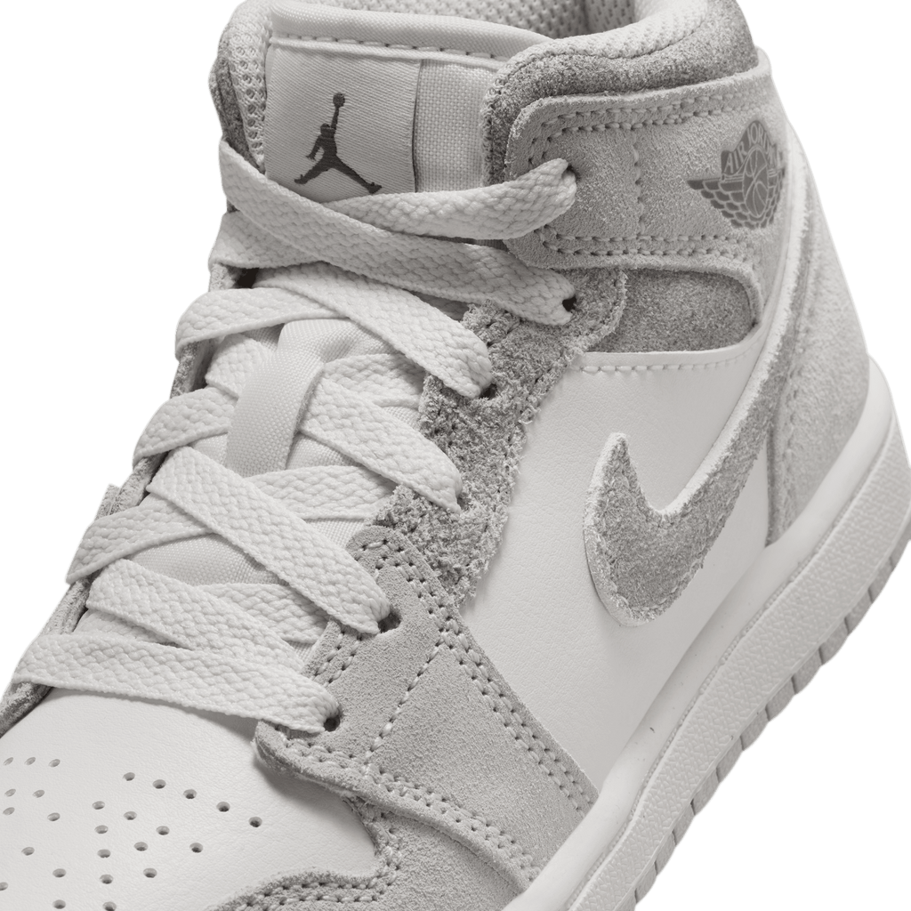 Little Kids' Jordan 1 Mid SE "Smoke Grey-Sail"