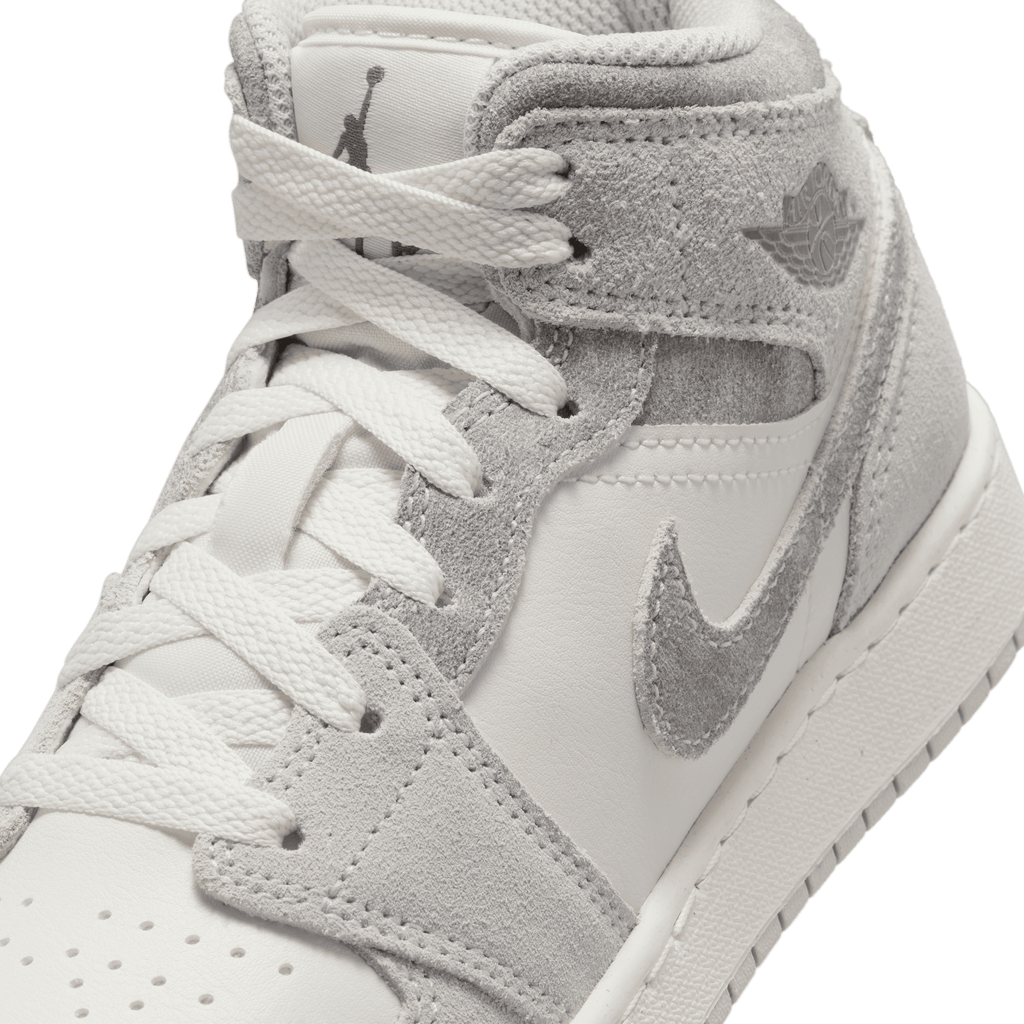 Big Kids' Air Jordan 1 Mid SE "Neutral Grey Sail"