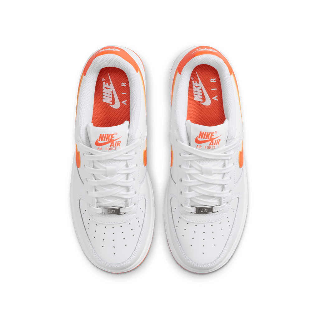 Big Kids' Nike Air Force 1 "White Safety Orange"