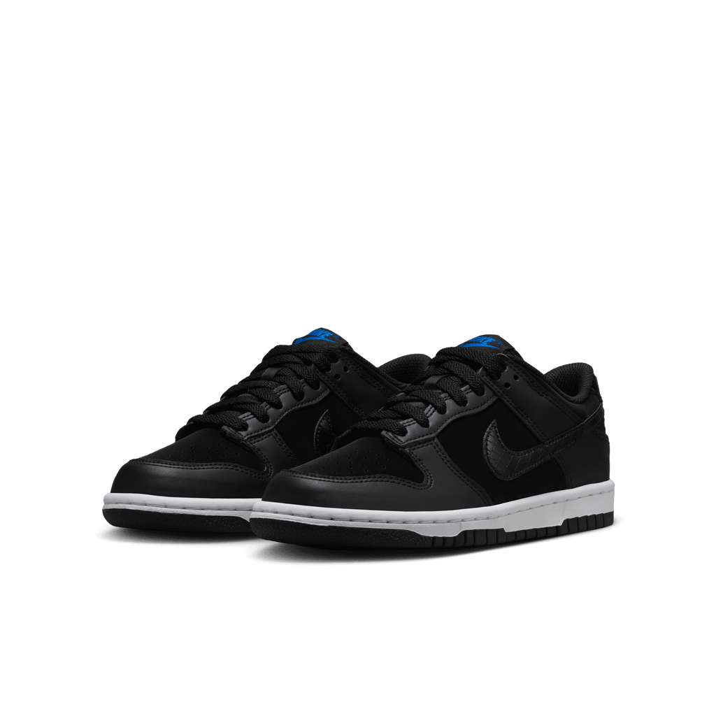 Big Kids' Nike Dunk Low SE "Black Croc Swoosh"