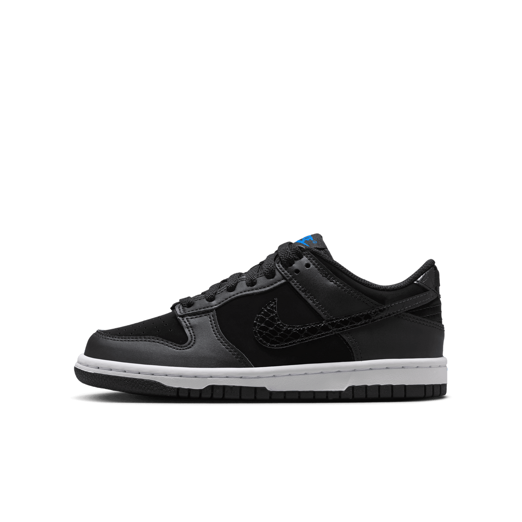 Big Kids' Nike Dunk Low SE "Black Croc Swoosh"