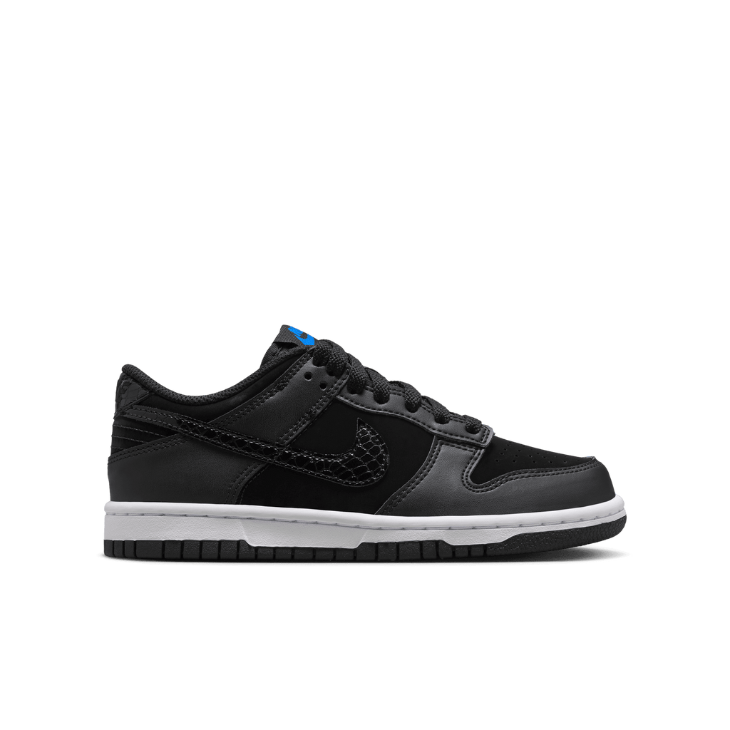 Big Kids' Nike Dunk Low SE "Black Croc Swoosh"