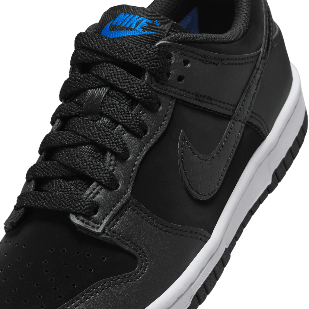 Big Kids' Nike Dunk Low SE "Black Croc Swoosh"