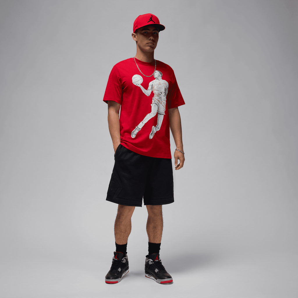 Men's Jordan Short Sleeve T-Shirt "Gym Red Black"