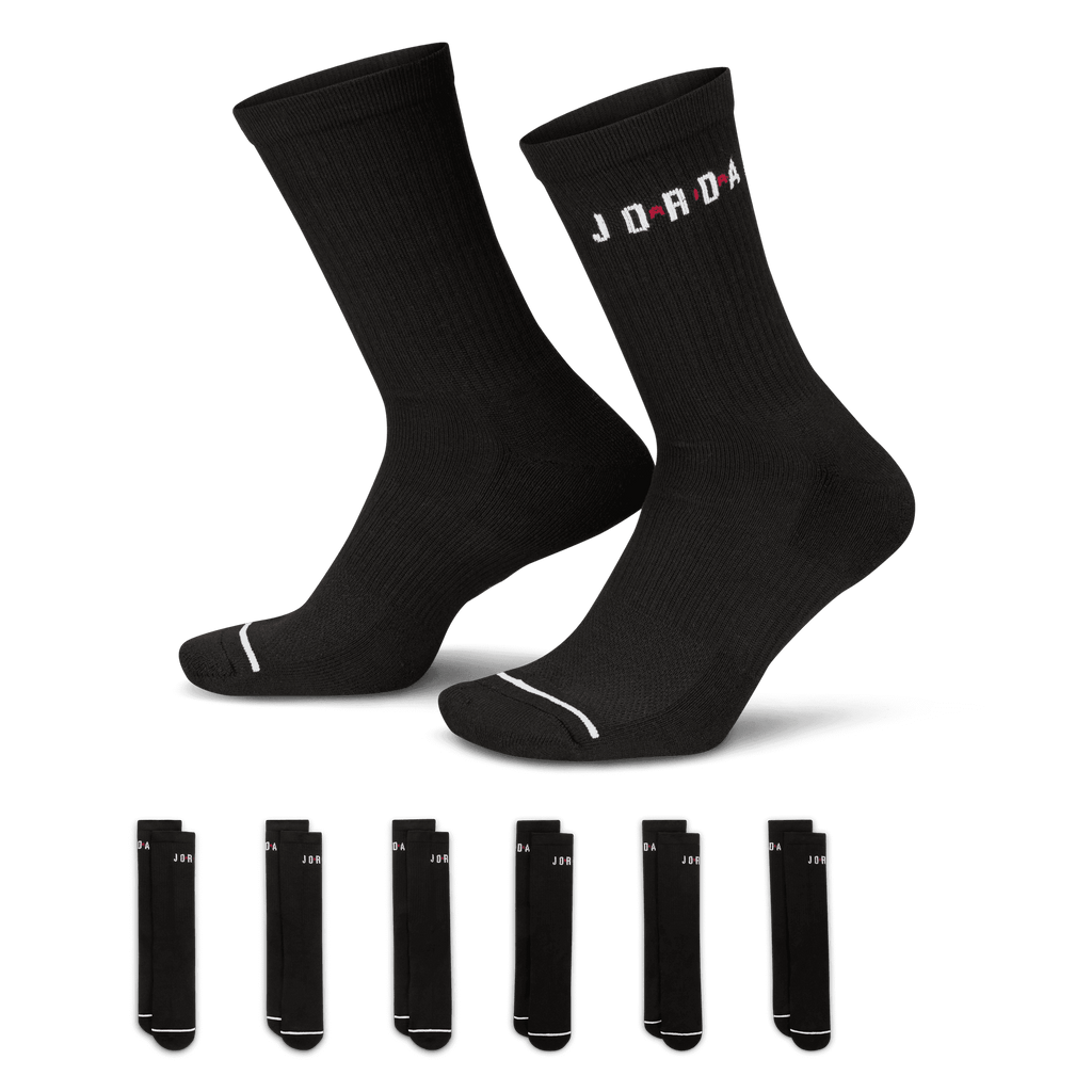 Jordan Everyday Crew Socks (6 Pairs) (Unisex)