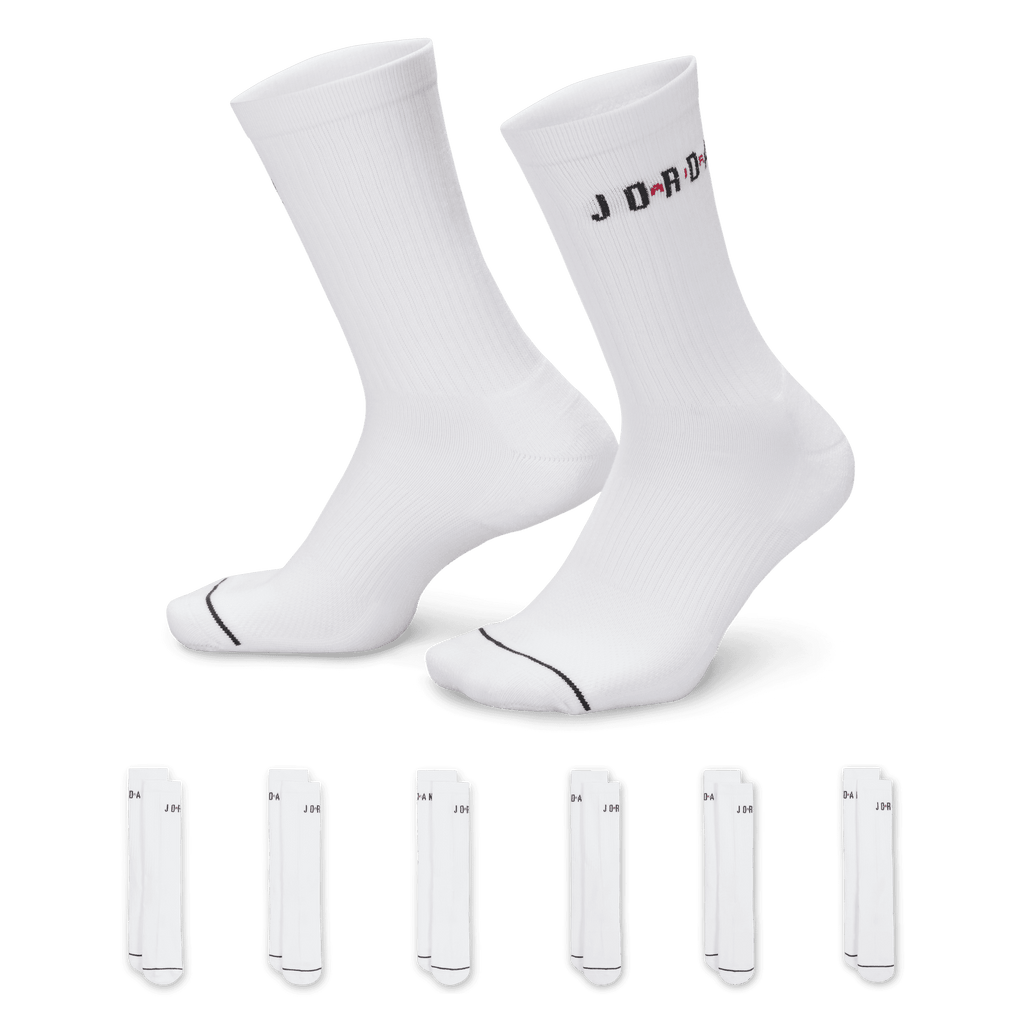 Jordan Everyday Crew Socks (6 Pairs) (Unisex)