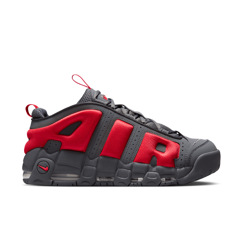 Men's Nike Air More Uptempo Low "Dark Grey Light Crimson"