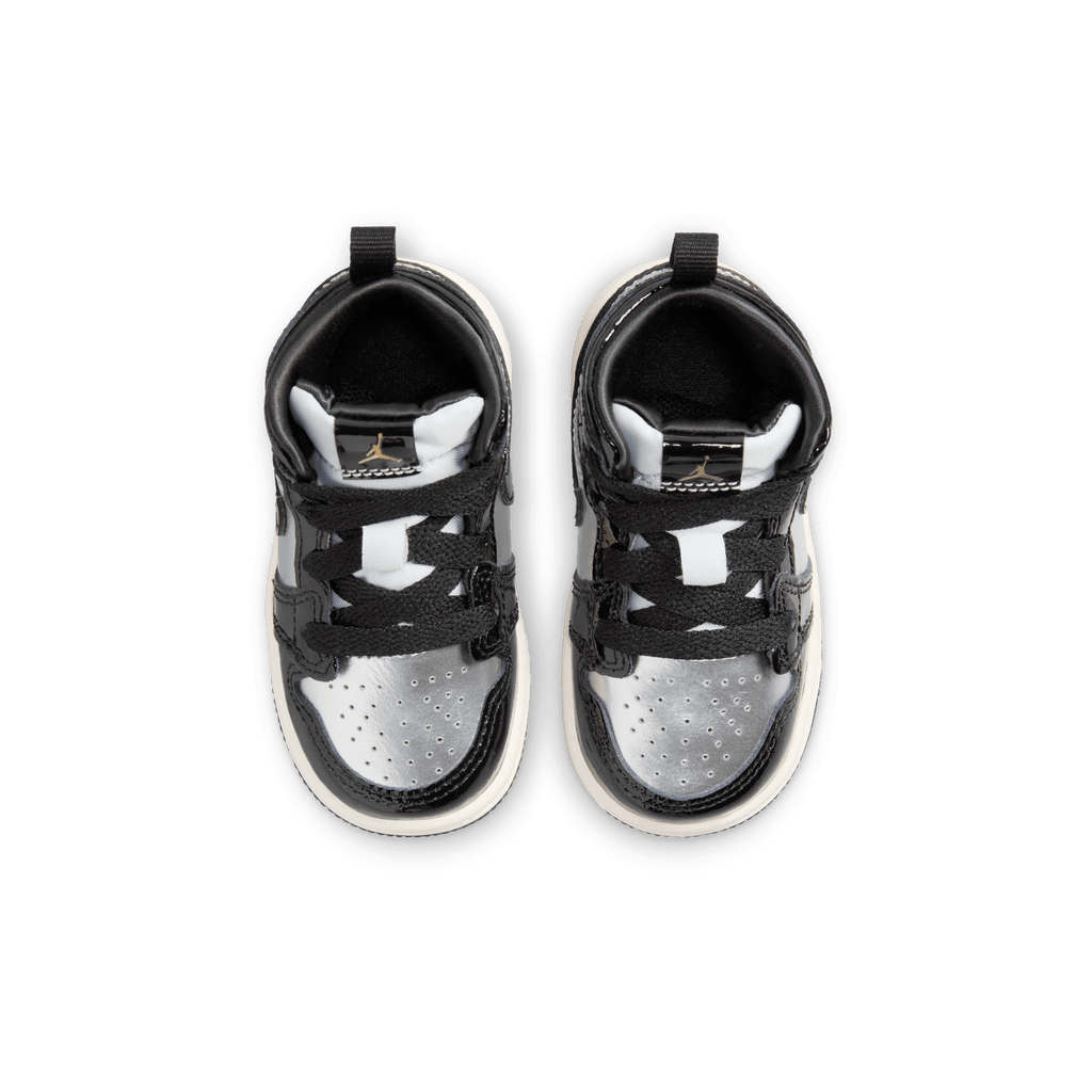 Baby/Toddler Jordan 1 Mid SE "Black Metallic Silver"