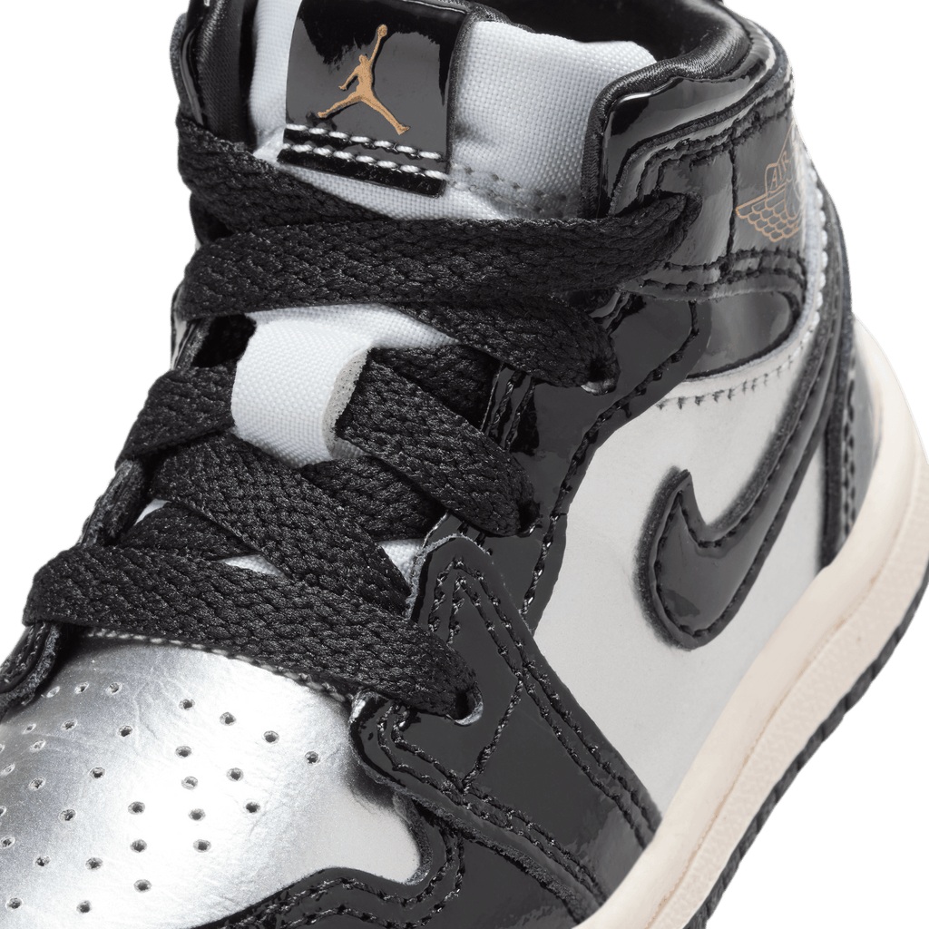 Baby/Toddler Jordan 1 Mid SE "Black Metallic Silver"