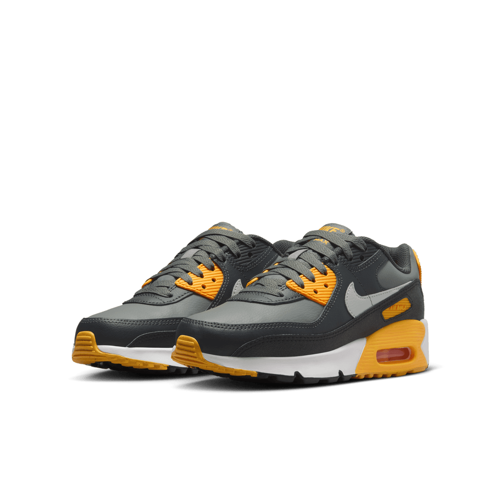 Big Kids' Nike Air Max 90 "Smoke Grey Yellow"