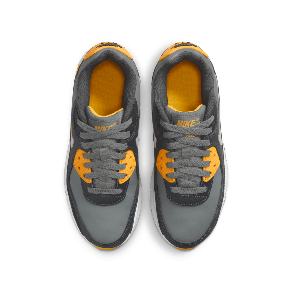 Big Kids' Nike Air Max 90 "Smoke Grey Yellow"