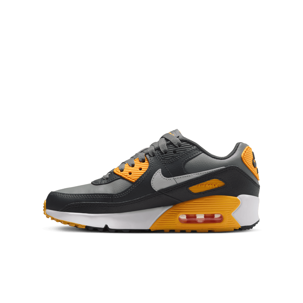 Big Kids' Nike Air Max 90 "Smoke Grey Yellow"