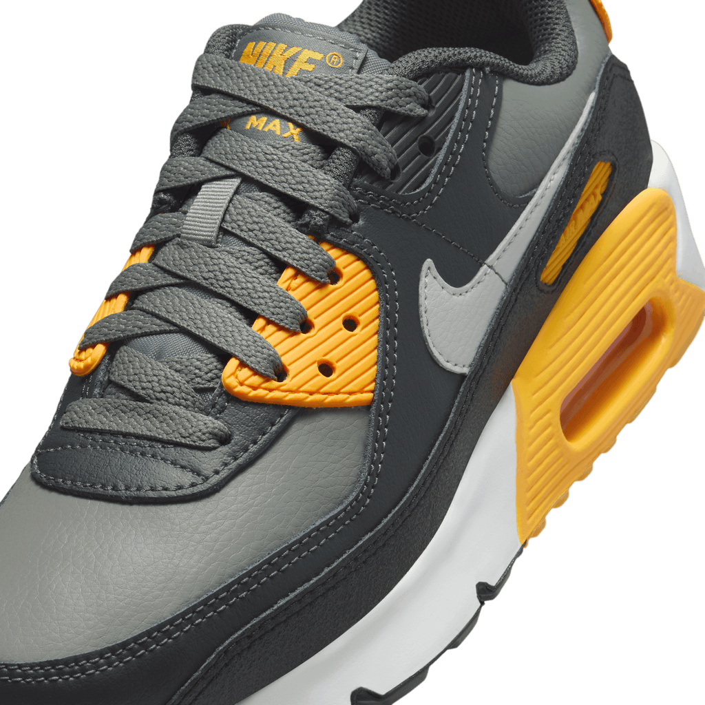 Big Kids' Nike Air Max 90 "Smoke Grey Yellow"