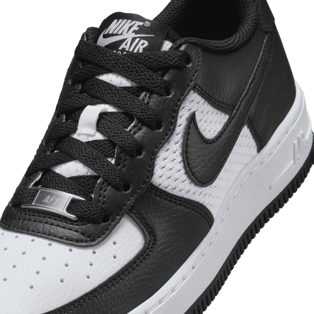 Big Kids' Nike Air Force 1 "Black White Mesh"