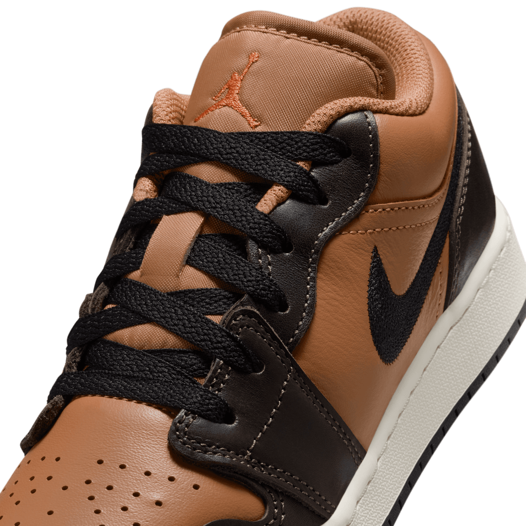 Big Kids' Air Jordan 1 Low SE BG "Flax Baroque Brown"