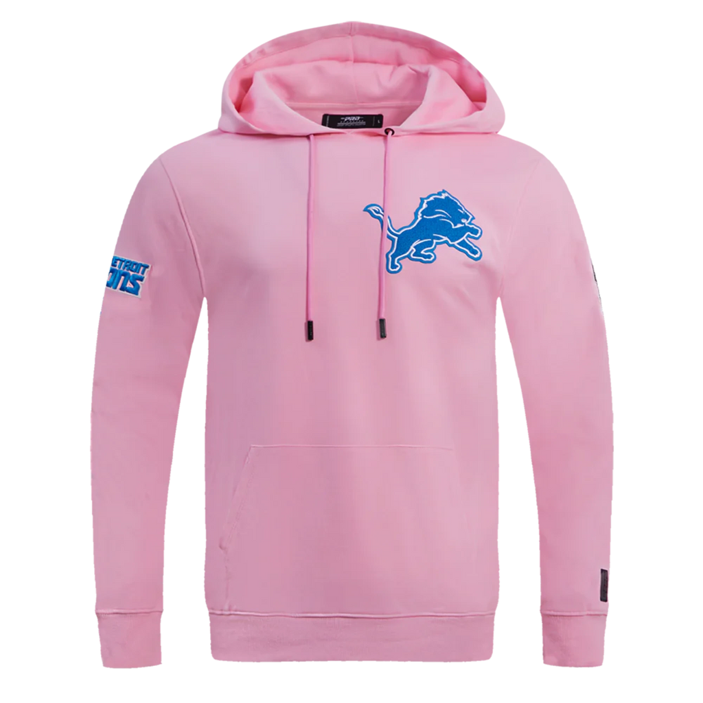 Men's/Women's Pro Standards Detroit Lions Classic Chenille NFL PO Hoodie "Pink"