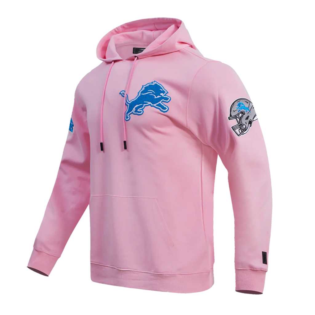 Men's/Women's Pro Standards Detroit Lions Classic Chenille NFL PO Hoodie "Pink"