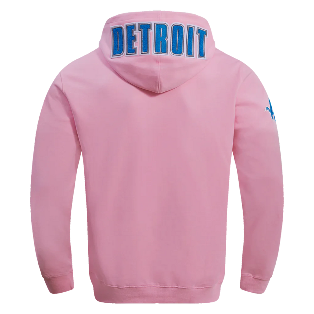 Men's/Women's Pro Standards Detroit Lions Classic Chenille NFL PO Hoodie "Pink"