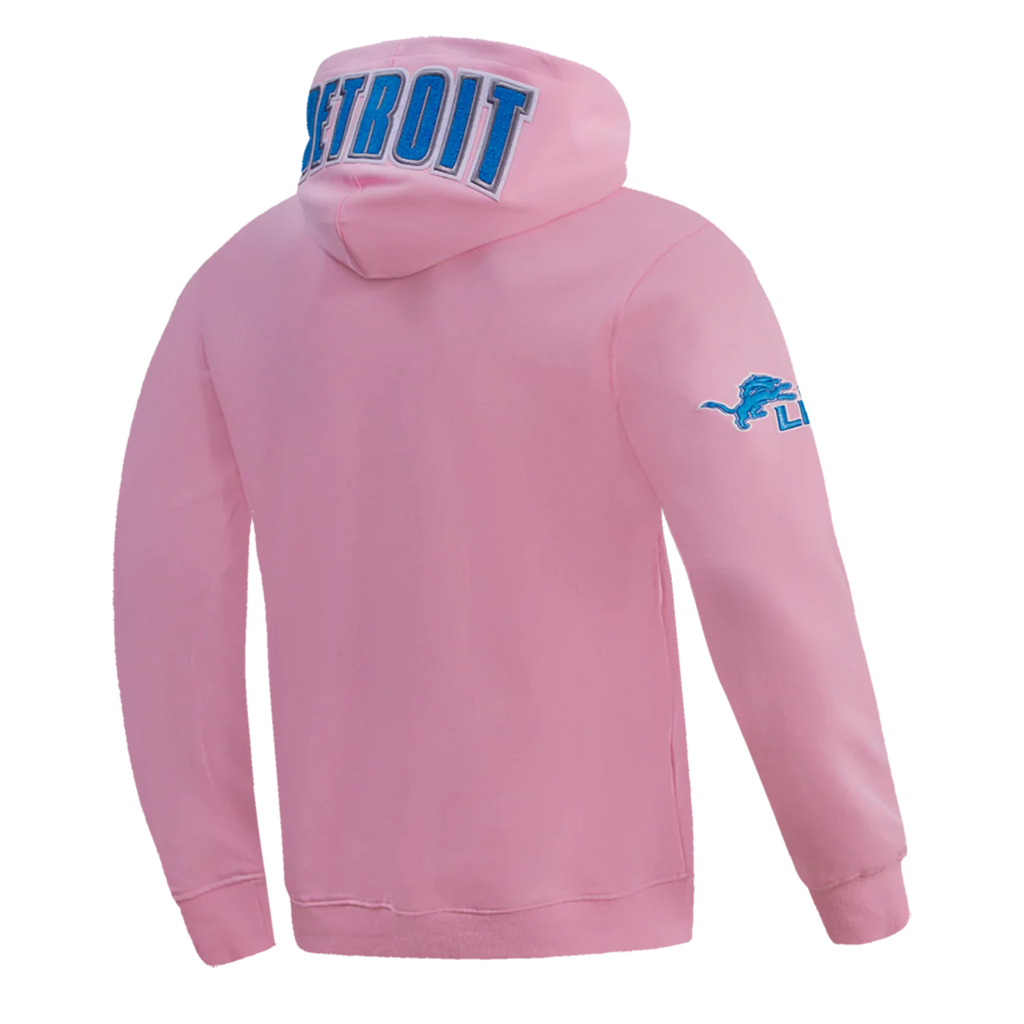 Men's/Women's Pro Standards Detroit Lions Classic Chenille NFL PO Hoodie "Pink"