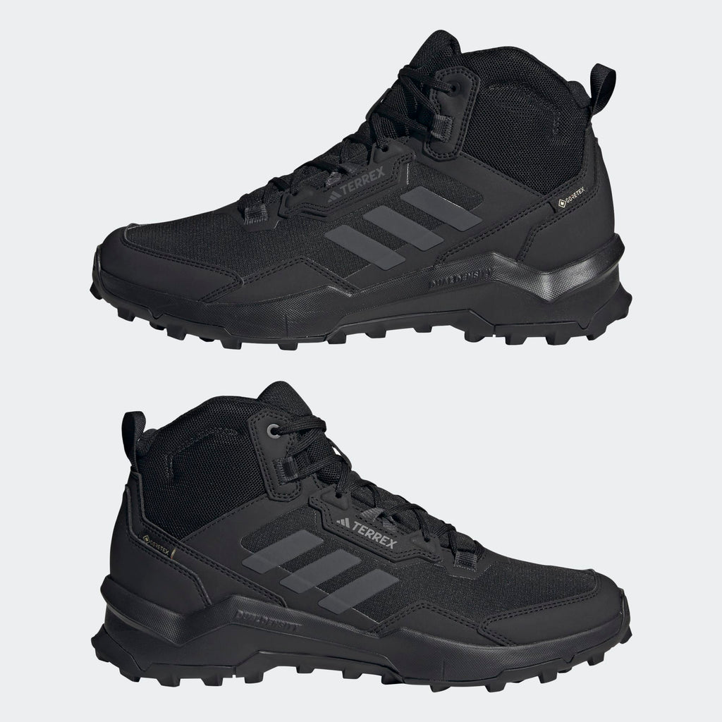 Men's Adidas Terrex AX4 Mid GORE-TEX Hiking Shoes "Black Carbon"