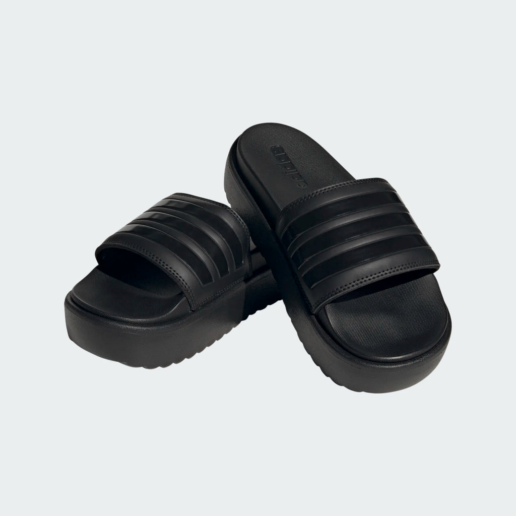 Women's Adidas Adilette Platform Slides "Core Black"