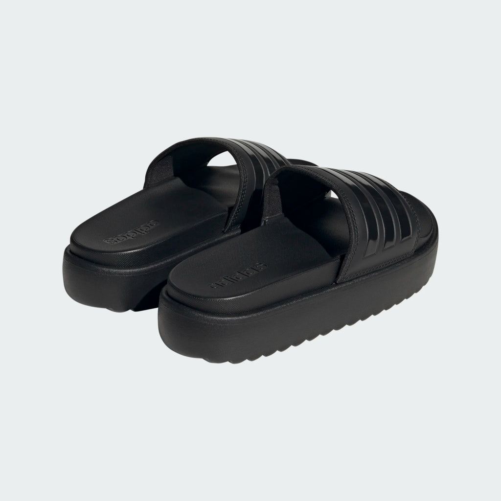 Women's Adidas Adilette Platform Slides "Core Black"