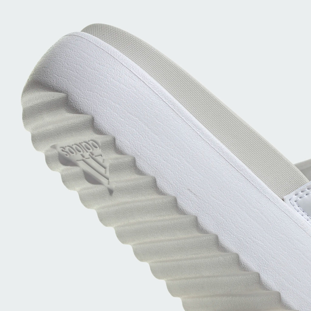 Women's Adidas Adilette Platform Slides "Cloud White Metallic"