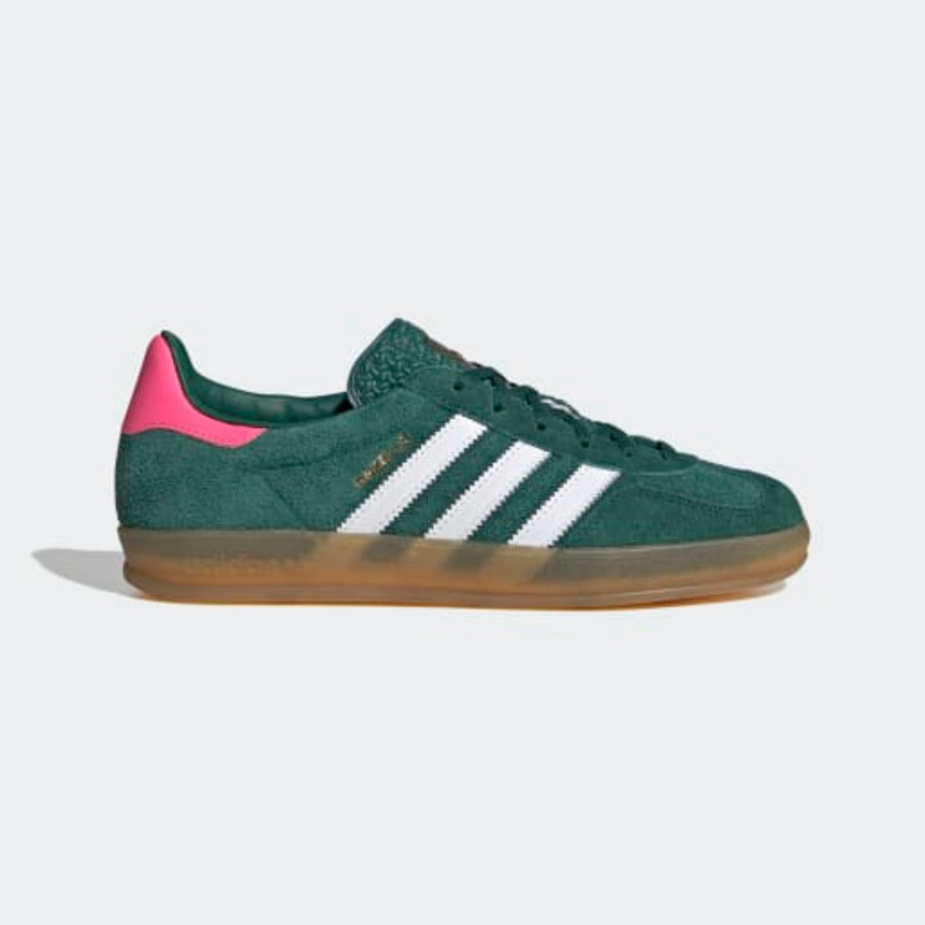 Women's Adidas Originals Gazelle Indoor Shoe "Collegiate Green Lucid Pink"