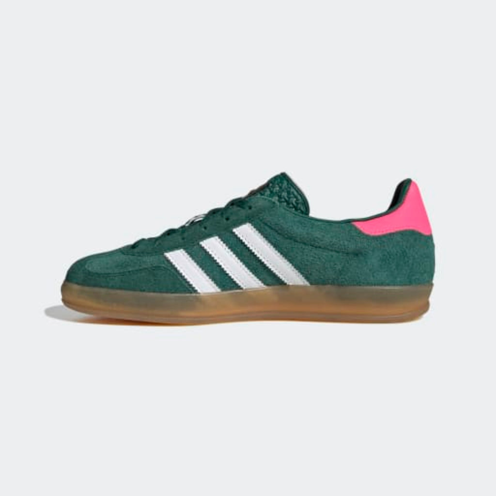 Women's Adidas Originals Gazelle Indoor Shoe "Collegiate Green Lucid Pink"