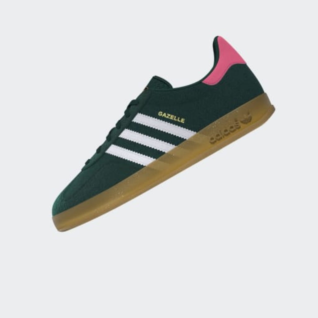 Women's Adidas Originals Gazelle Indoor Shoe "Collegiate Green Lucid Pink"