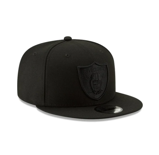 Las Vegas Raiders New Era Black on Black 9FIFTY Snapback