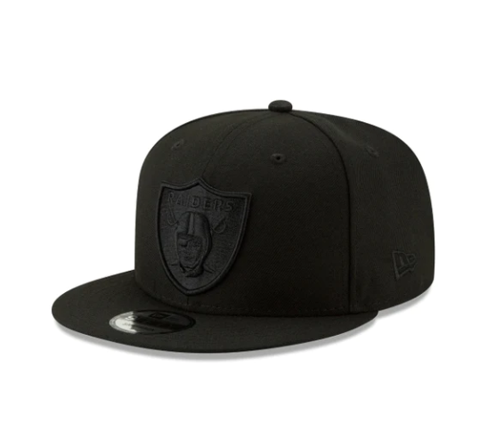 Las Vegas Raiders New Era Black on Black 9FIFTY Snapback