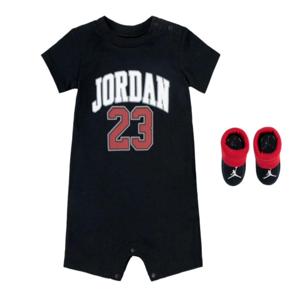 Baby/Toddler Jordan 23 Romper & Bootie Set (2Piece Set) "Black"