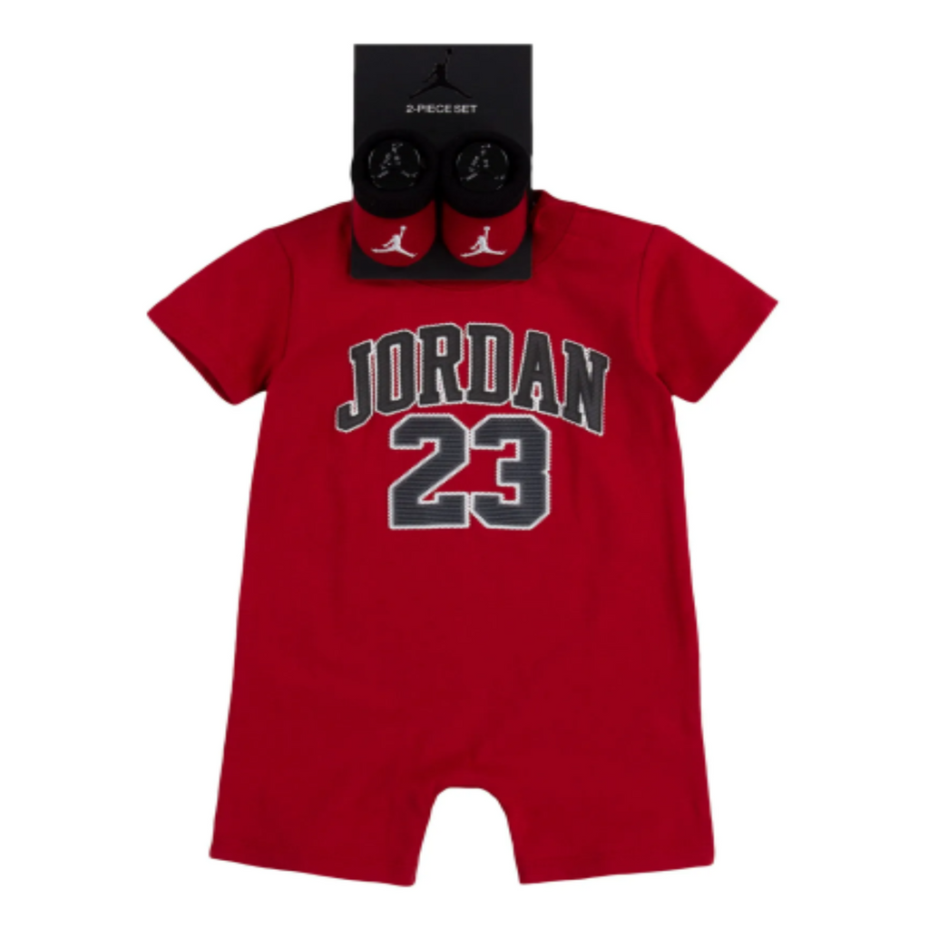 Baby/Toddler Jordan 23 Romper & Bootie Set (2Piece Set) "Red"