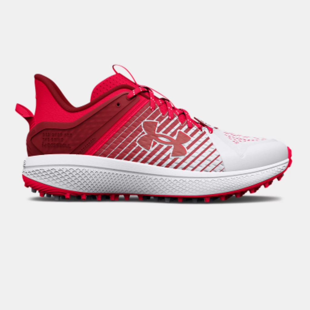 Men's Under Armour Yard Turf Baseball Shoes 'Red White"