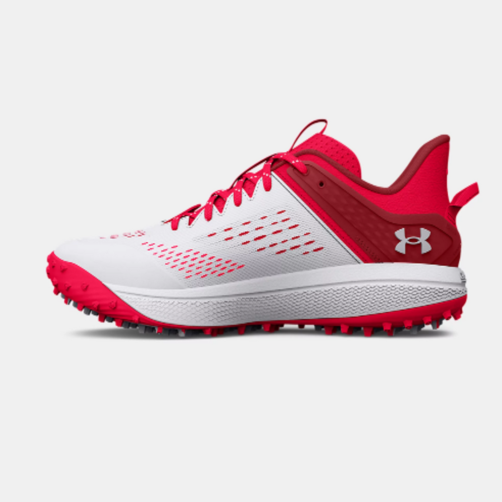 Men's Under Armour Yard Turf Baseball Shoes 'Red White"