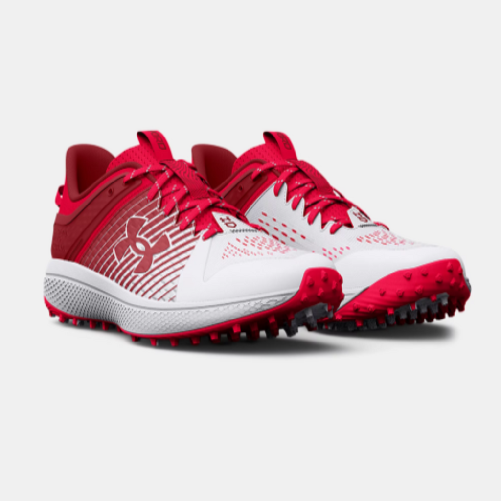 Men's Under Armour Yard Turf Baseball Shoes 'Red White"