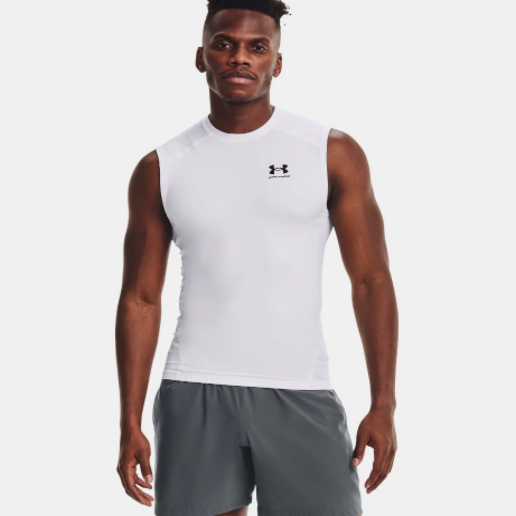 Men's Under Armour HeatGear® Sleeveless "White Black"