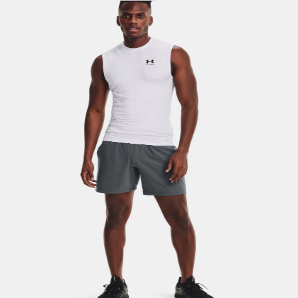 Men's Under Armour HeatGear® Sleeveless "White Black"