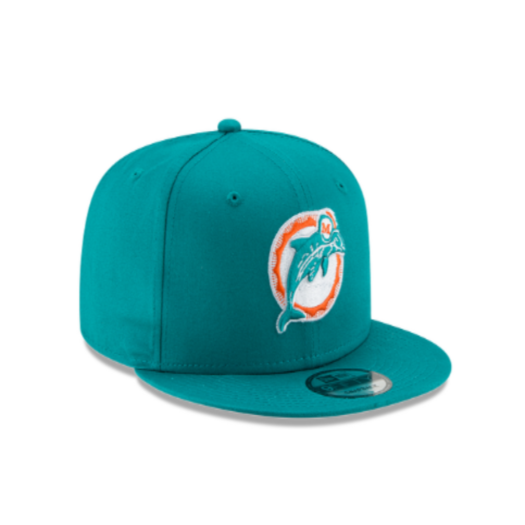 Miami Dolphins New Era Teal/White/Orange Basic 9Fifty Snapback