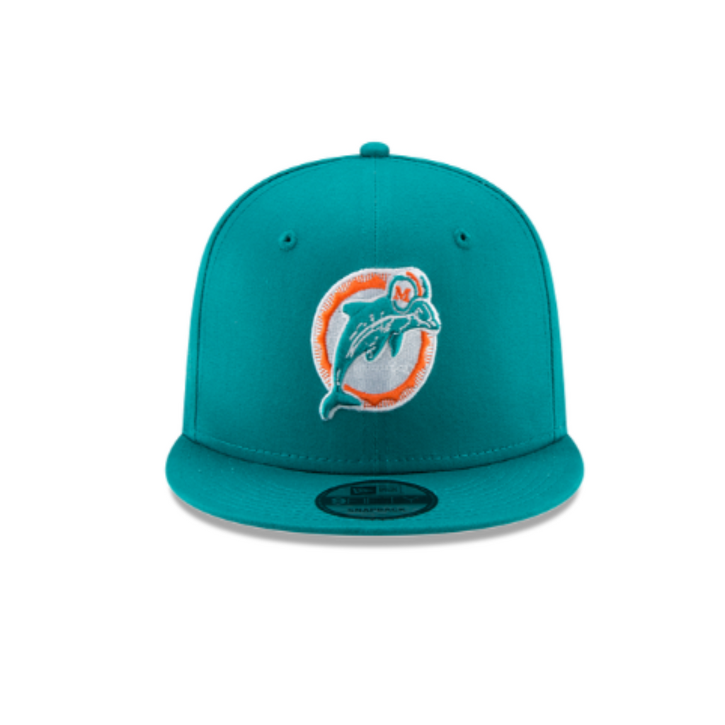 Miami Dolphins New Era Teal/White/Orange Basic 9Fifty Snapback