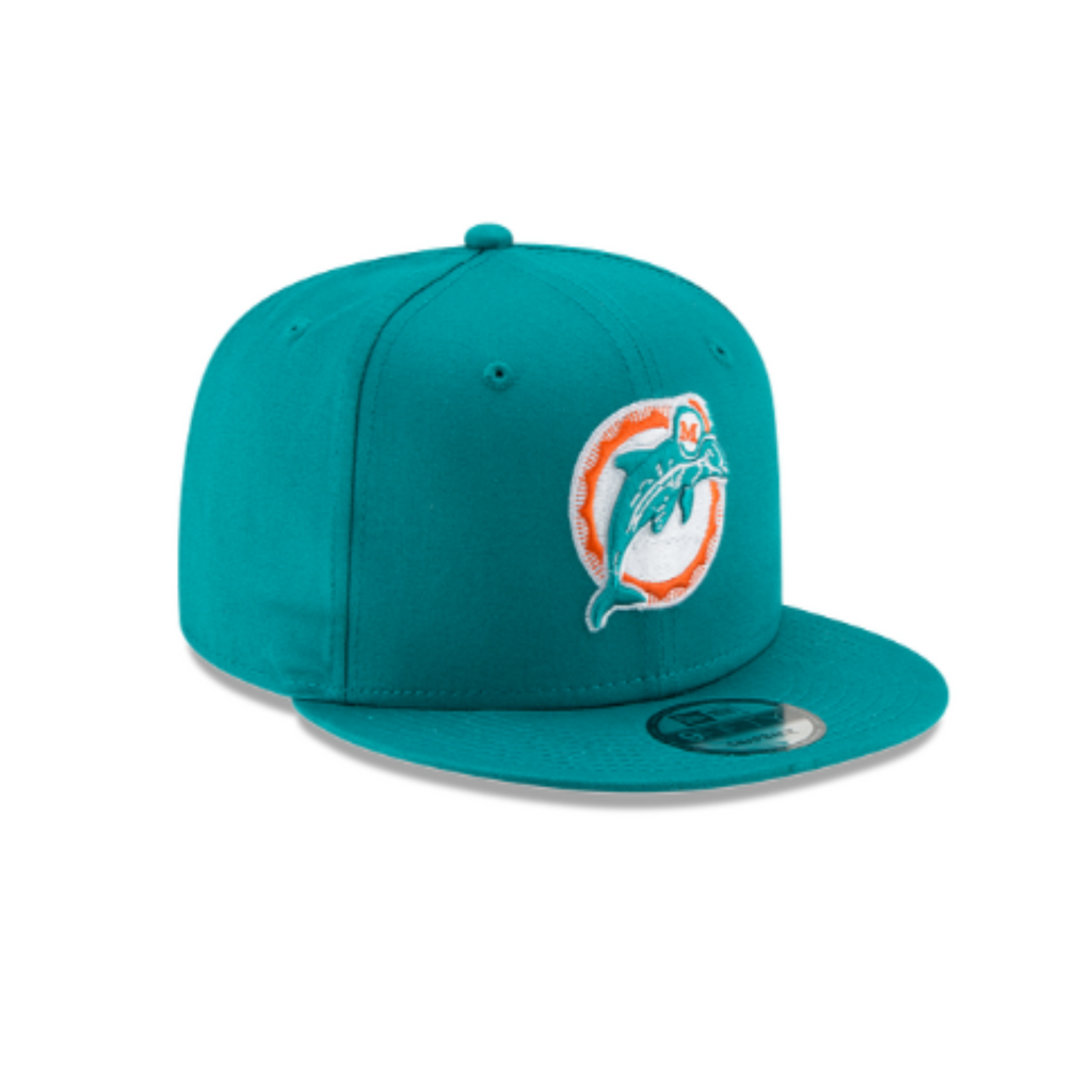 Miami Dolphins New Era Teal/White/Orange Basic 9Fifty Snapback