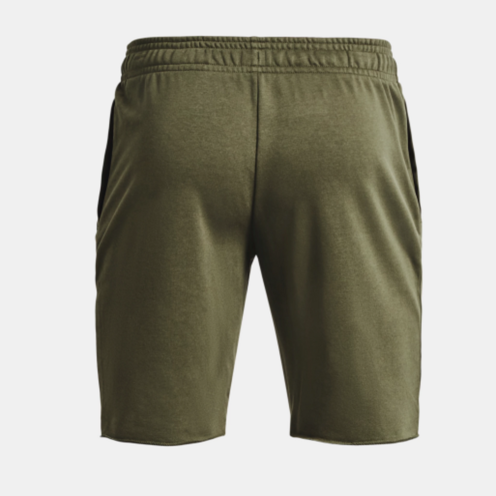 Men's Under Armour Rival Terry Shorts (Marine OD Green/Onyx White)