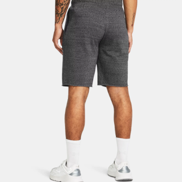 Men's Under Armour Rival Terry Shorts (Castlerock Light Heather/Onyx White)